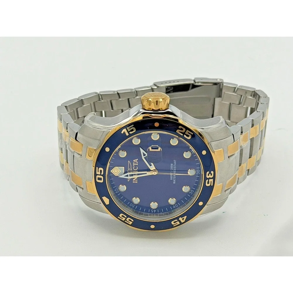 Invicta Pro Diver 39089 Men's Watch Two Tone Blue Dial 200M